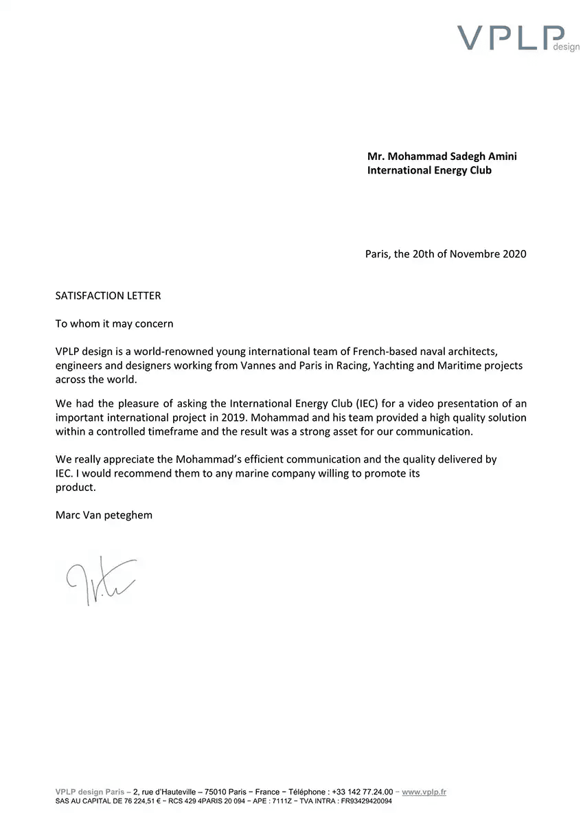 vplp france satisfaction letter 1 1