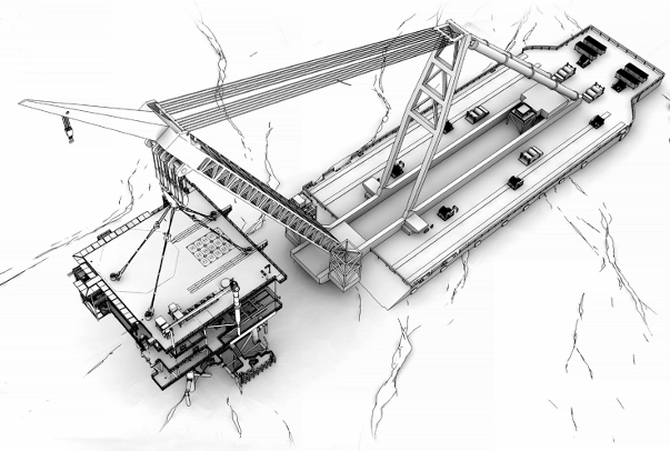 offshore jacket structure sketch3