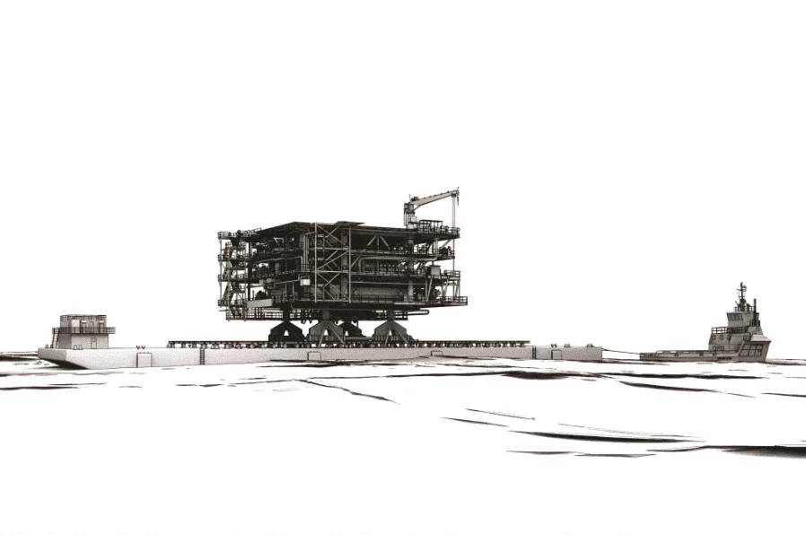 offshore platform transportation for installation at sea
