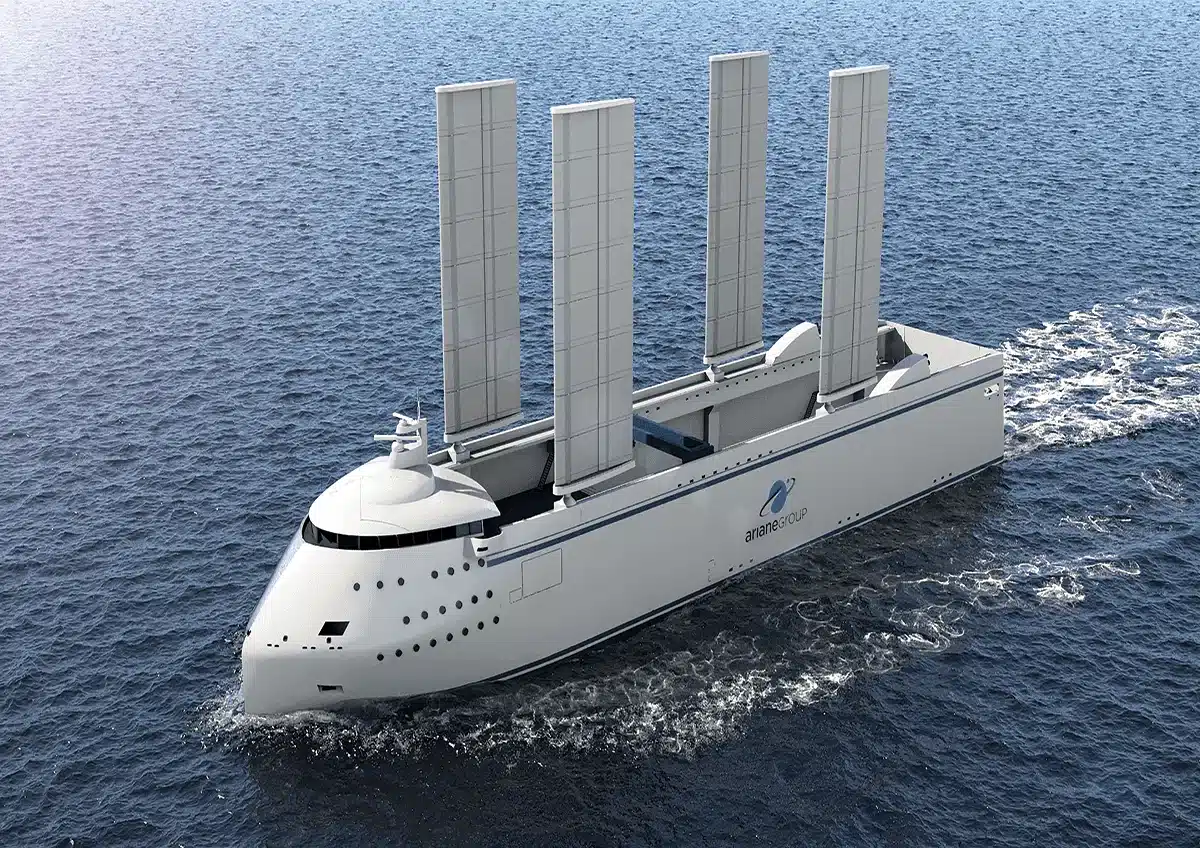 Conopee vessel using wing wind technology | Offshore Animation