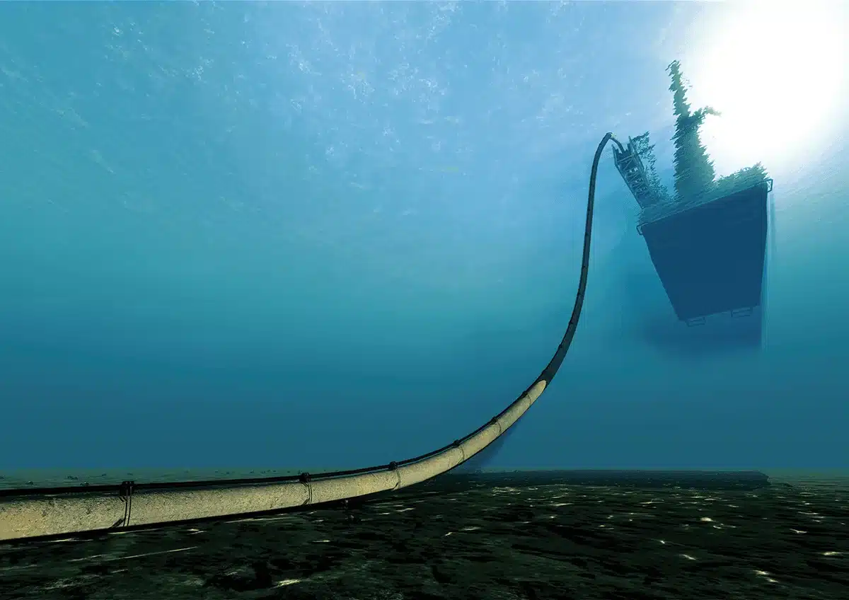 offshore pipe laying installation