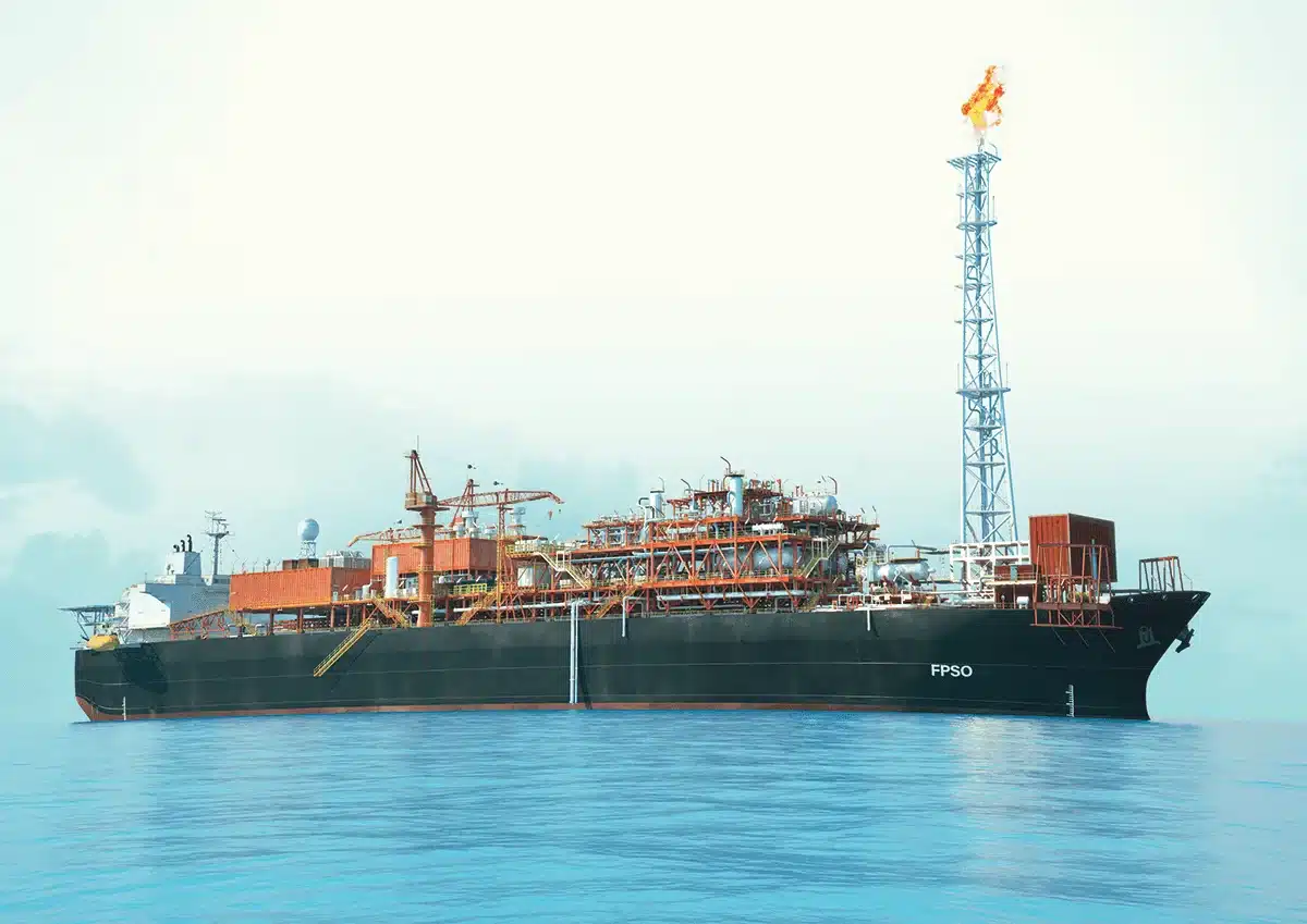 FPSO vessel for floating production storage and offloading operations