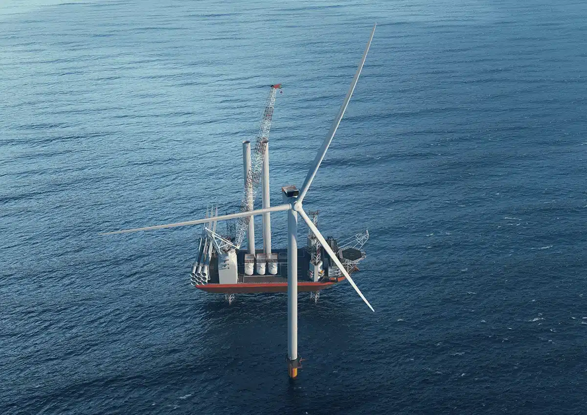 Cadeler vessel for offshore wind turbine installation
