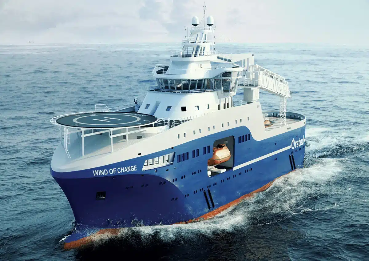 LDA rendering wind of change offshore support vessel